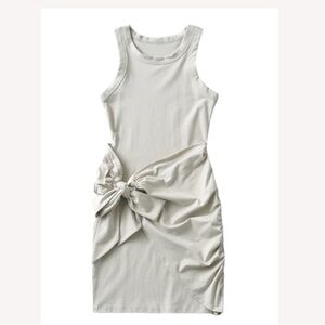 Goodnight Macaroon Cream Tie-Detail Mini Dress